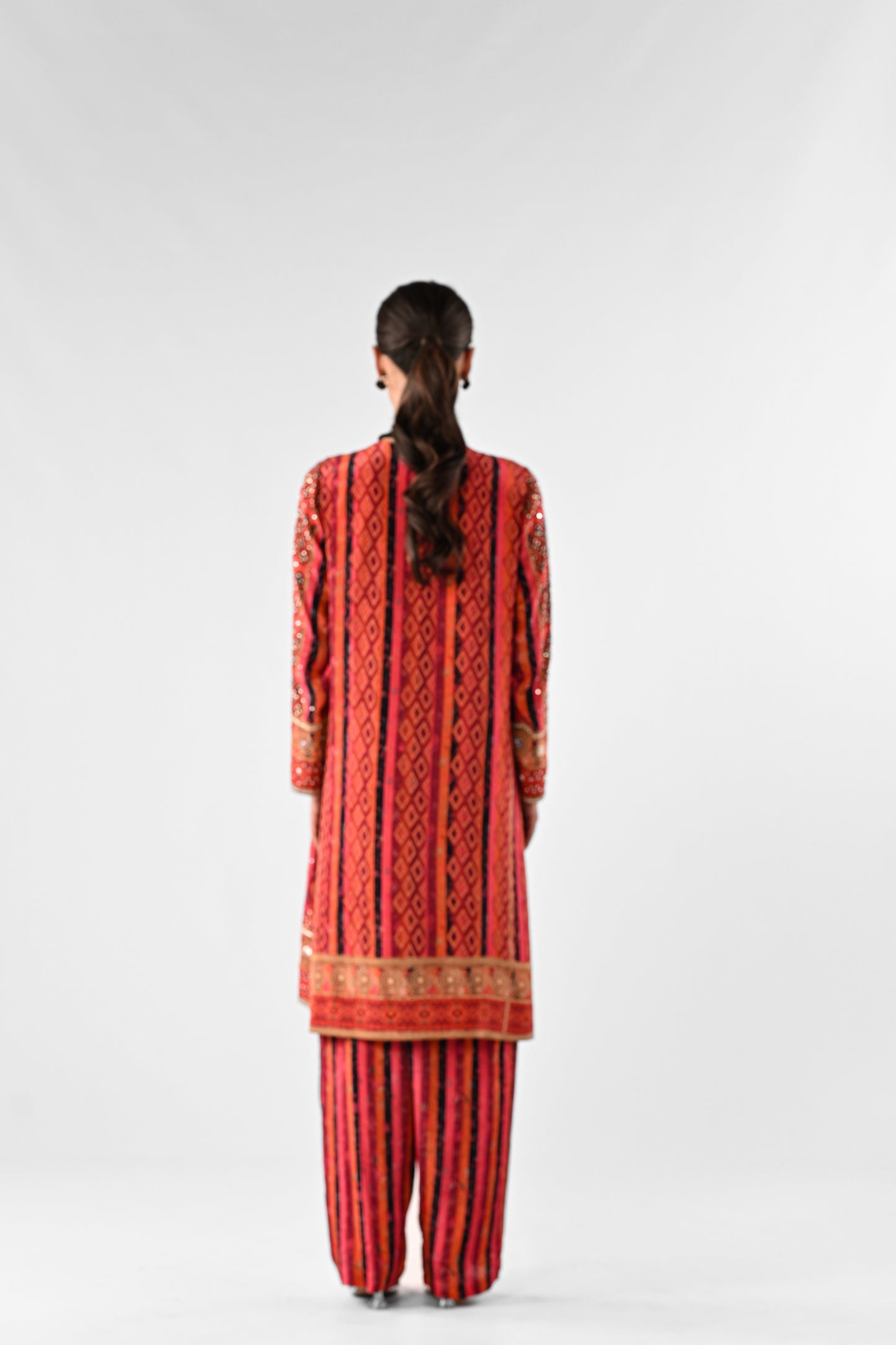 Embellished Printed Rayon Crepe Co-ord Set