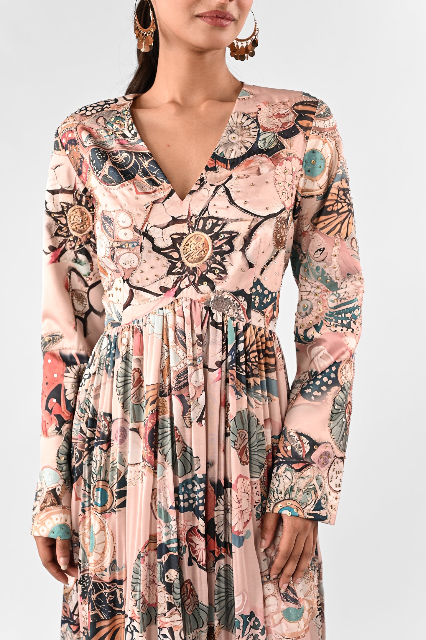 Abstract Printed Anarkali