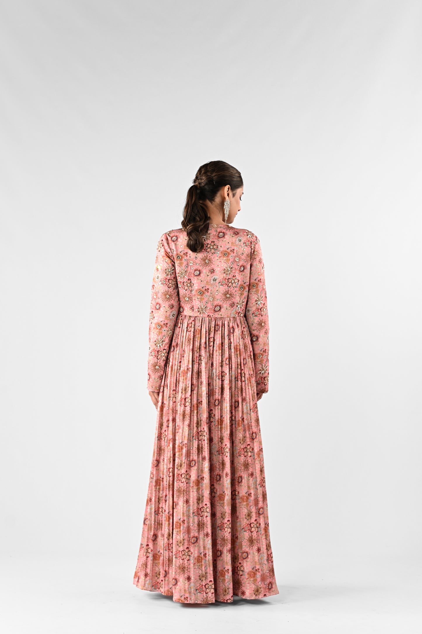 Floral Embellished Anarkali Set