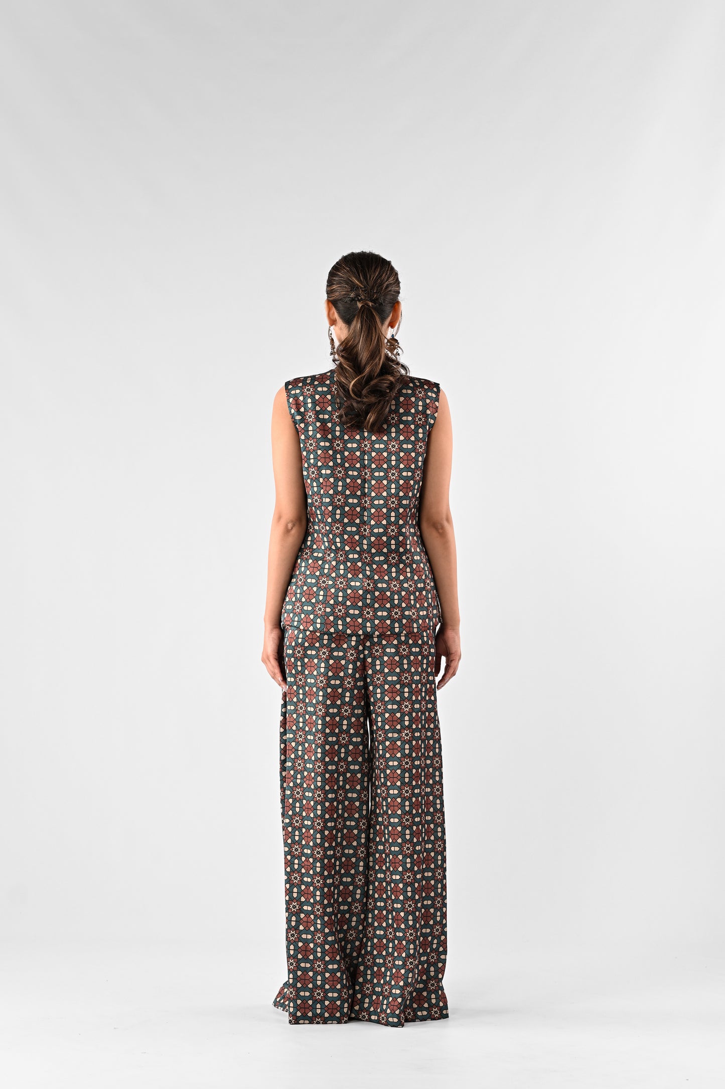 Thread Embroidered Modal Satin Co-ord Set