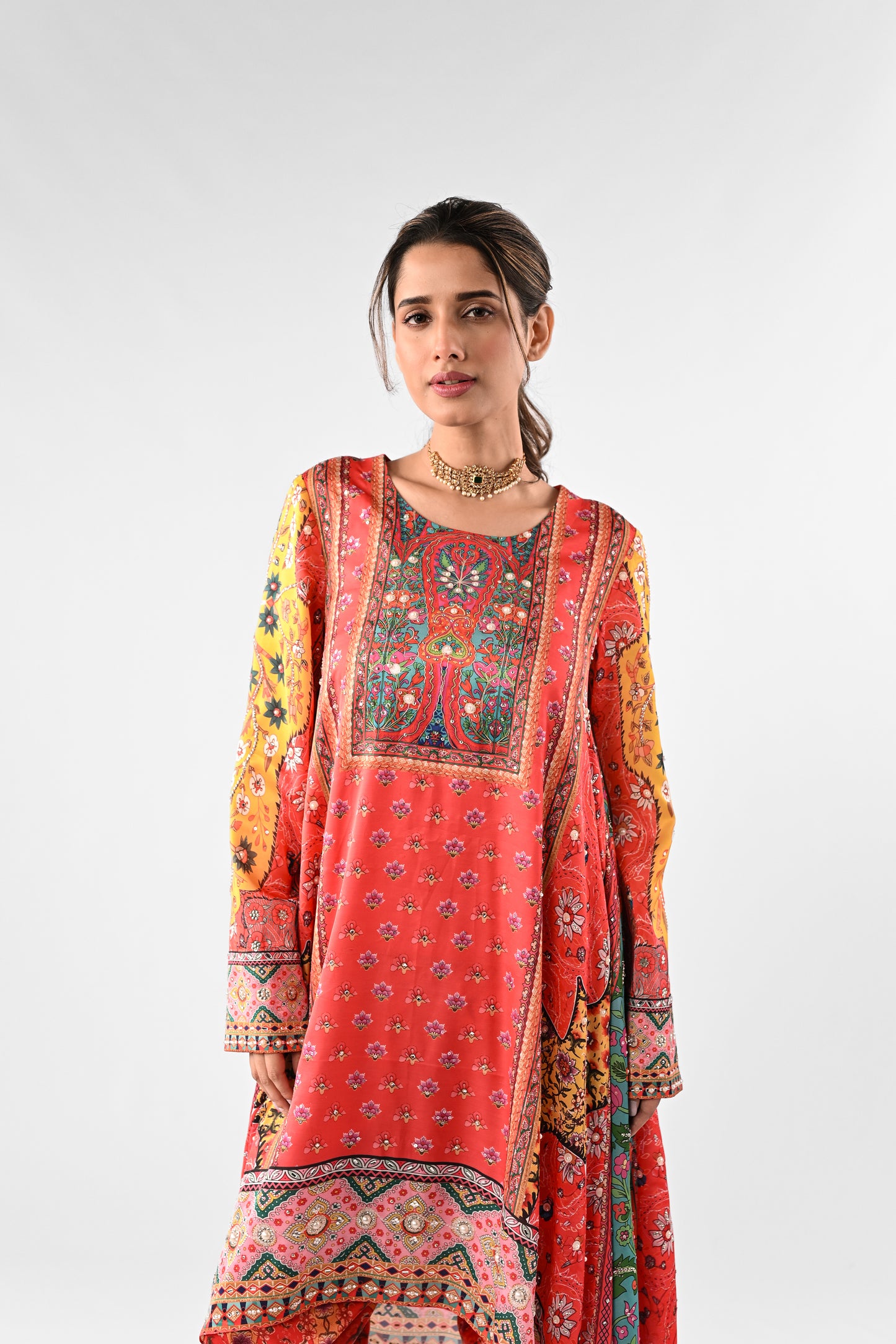 Festive High-Low Embellished Co-ord Set