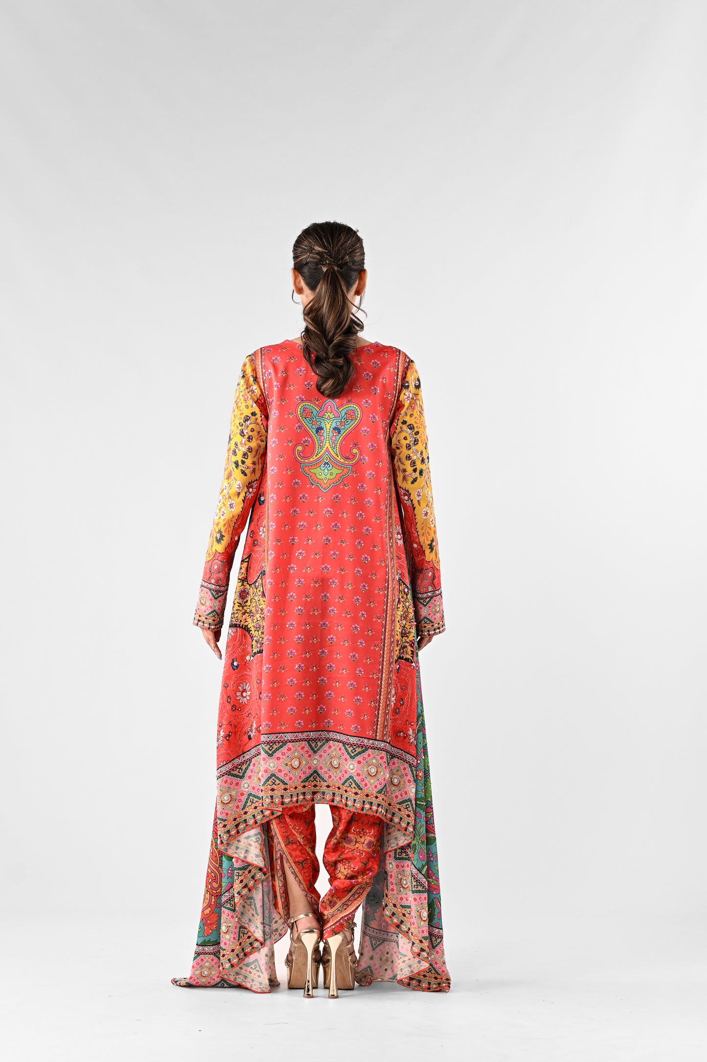 Festive High-Low Embellished Co-ord Set