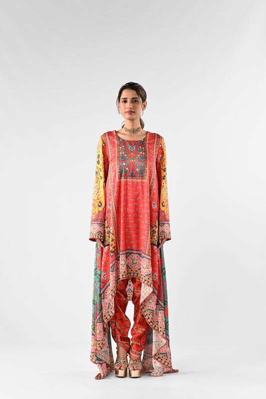 Festive High-Low Embellished Co-ord Set