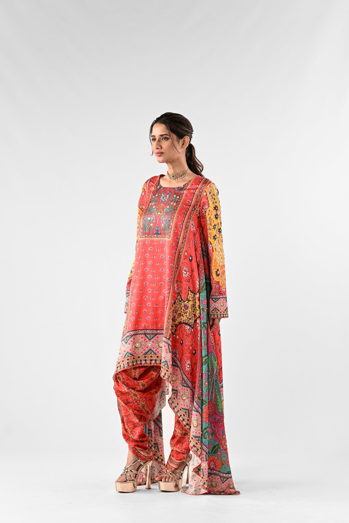 Festive High-Low Embellished Co-ord Set