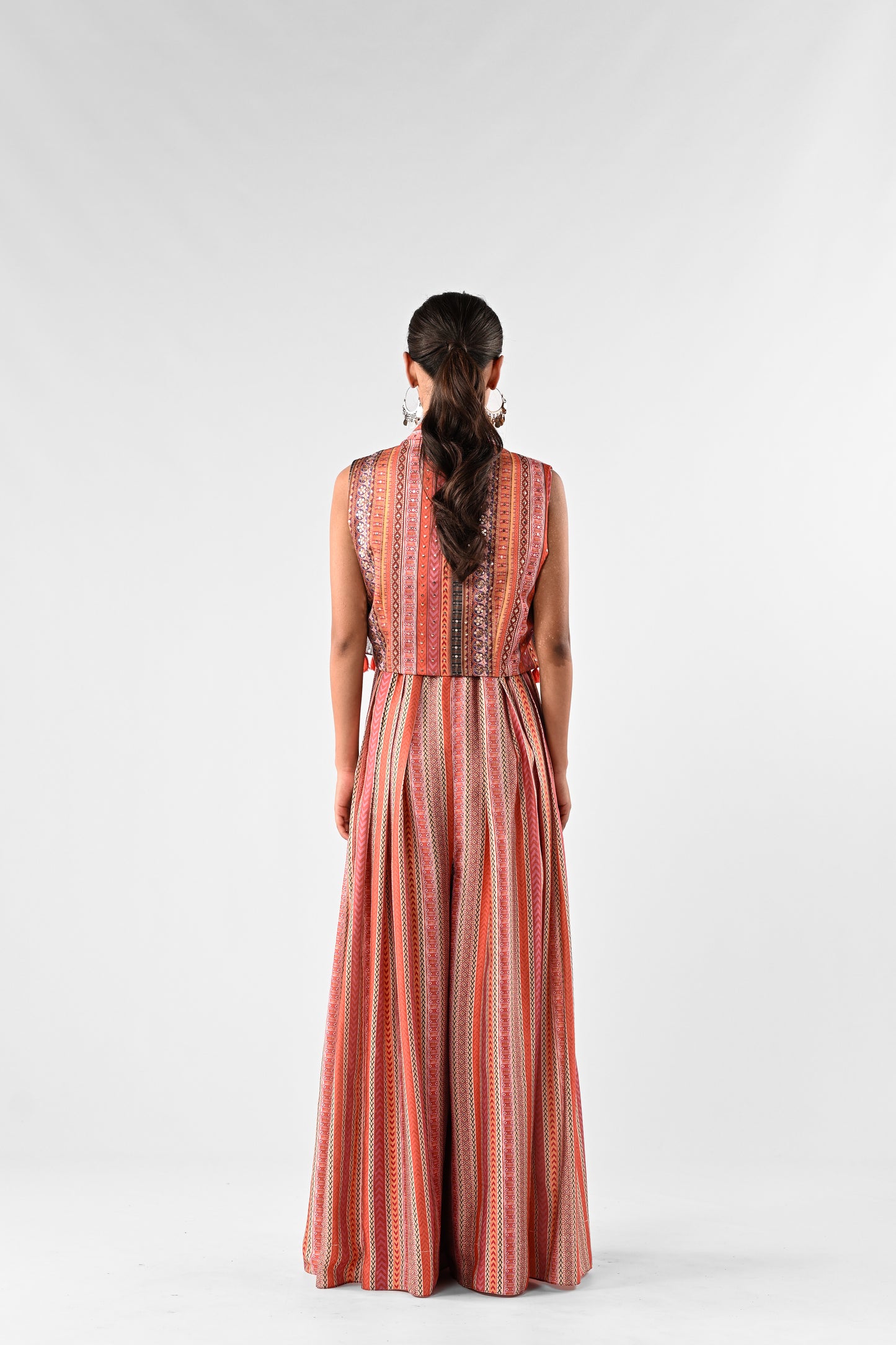 Linear Jumpsuit with Embellished Jacket