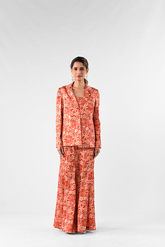 Embellished Printed Power Suit Co-ord Set