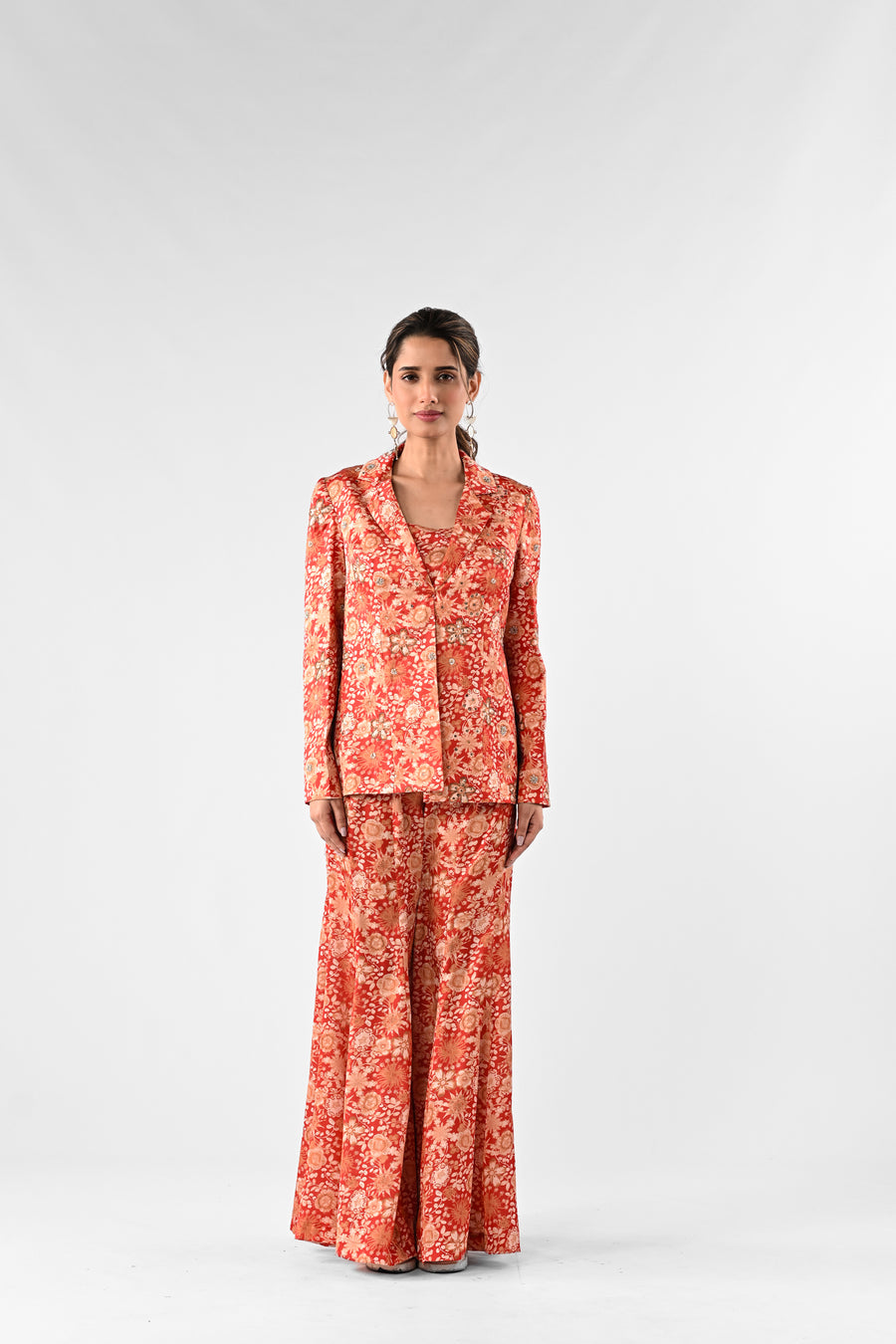 Embellished Printed Power Suit Co-ord Set
