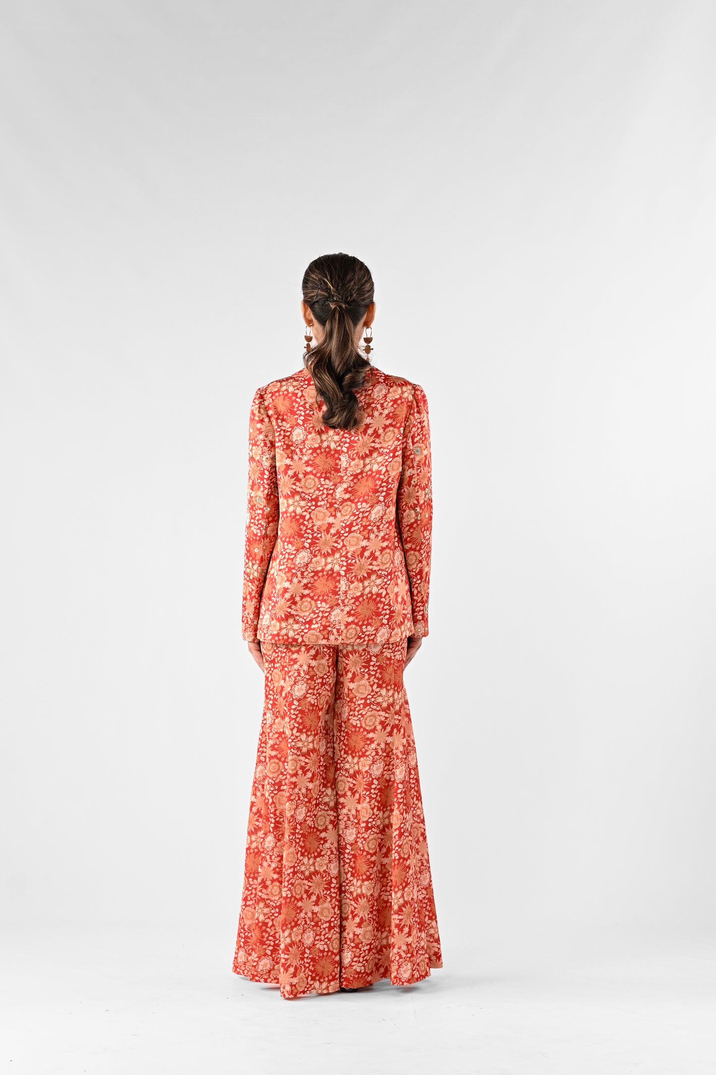 Embellished Printed Power Suit Co-ord Set