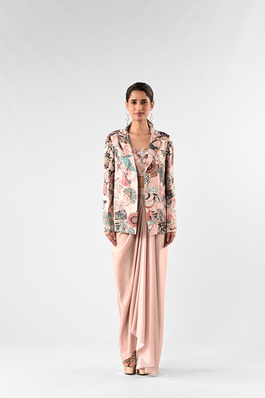 Abstract Printed Jacket Co-ord Set