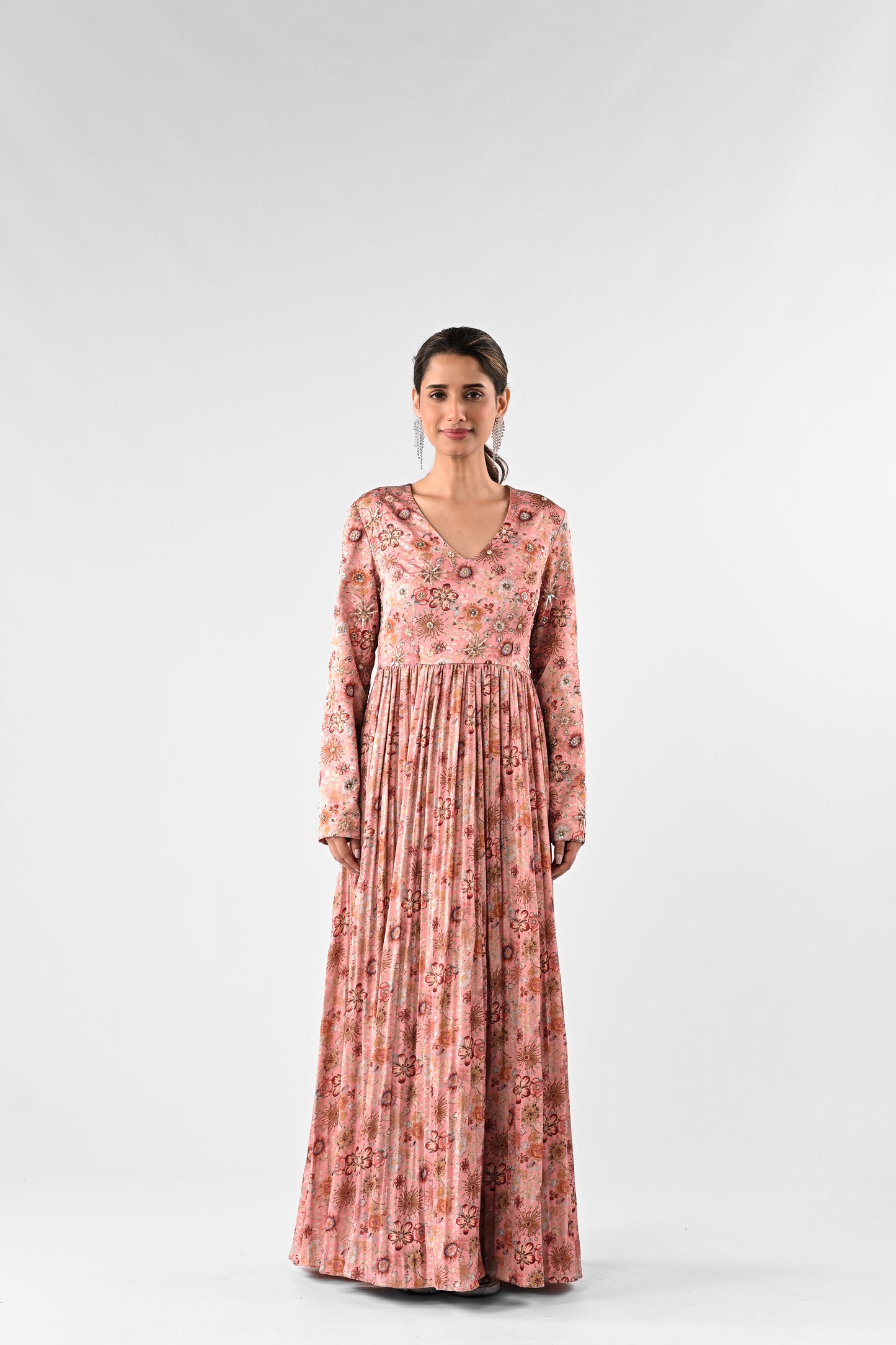 Floral Embellished Anarkali Set